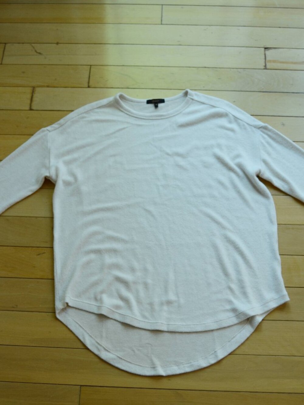 Quince Crewneck Top Blouse Size M Ivory